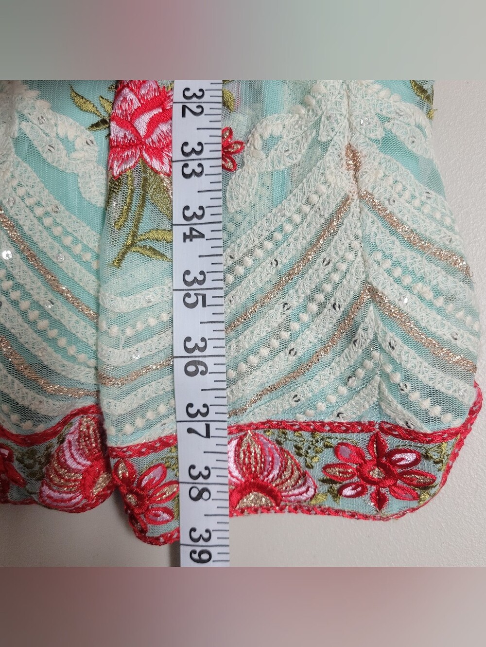 Soft Surroundings Analisa Lacy Embroidered Lined Floral Maxi Skirt Size Large. - Picture 11 of 11